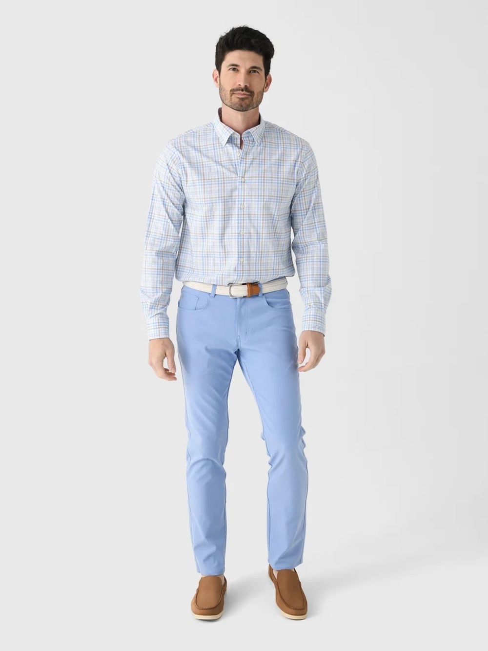 NWT Peter Millar EB66 Performance Five-Pocket Pant: Blue Fade (38x32)